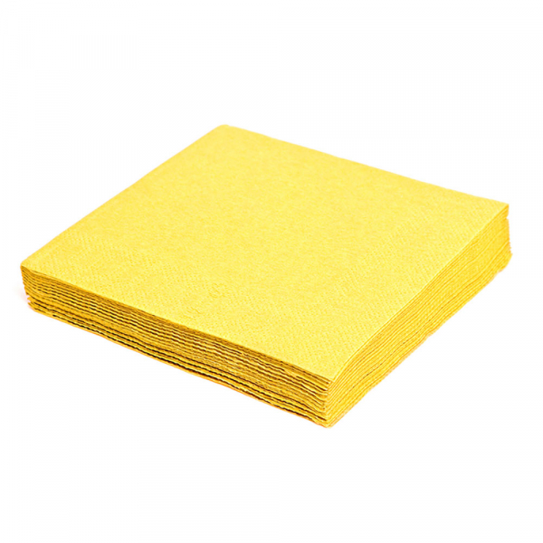 Serviette 33 x 33 cm 1/4 Falz 2-lagig gelb (250 Stk.)